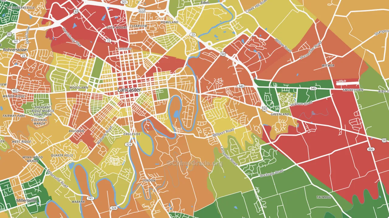 17602, PA Map of Theft Rates