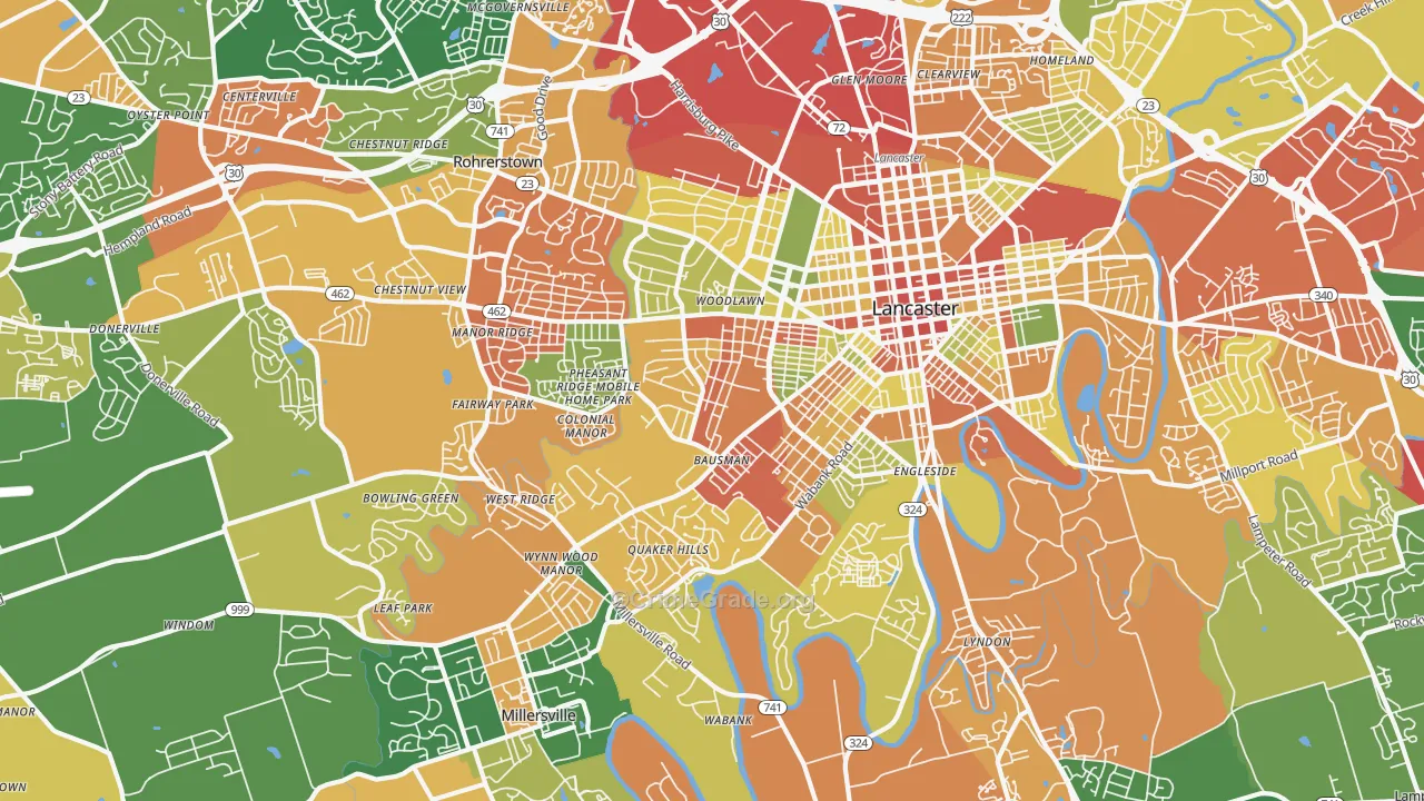 17603, PA Map of Theft Rates