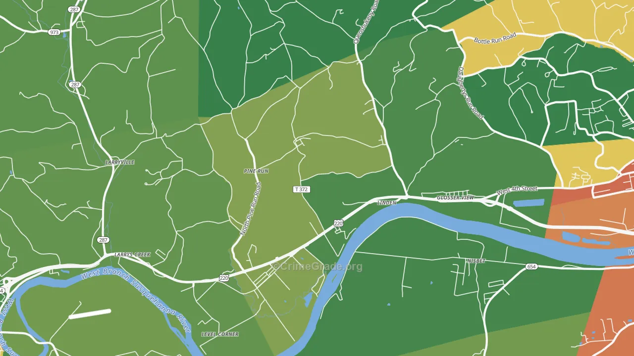 17744, PA Map of Theft Rates