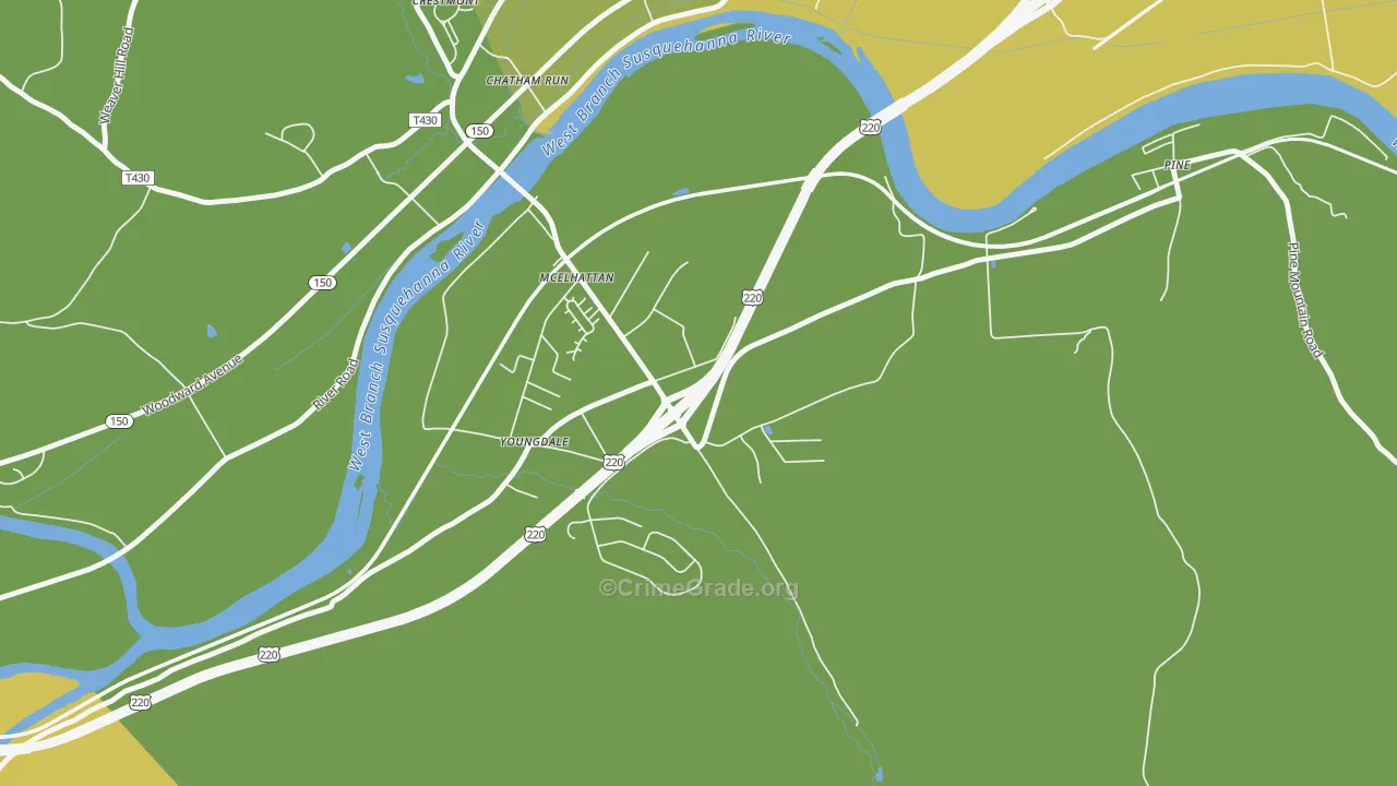 17748, PA Map of Theft Rates