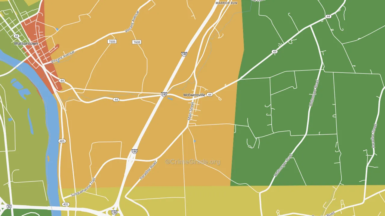 17749, PA Map of Theft Rates