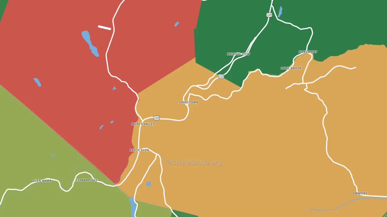 17758, PA Map of Theft Rates