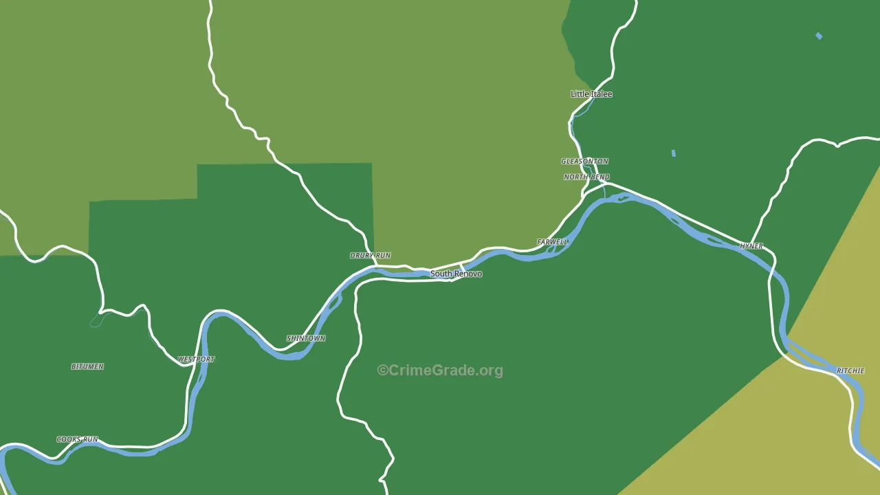 17764, PA Map of Theft Rates