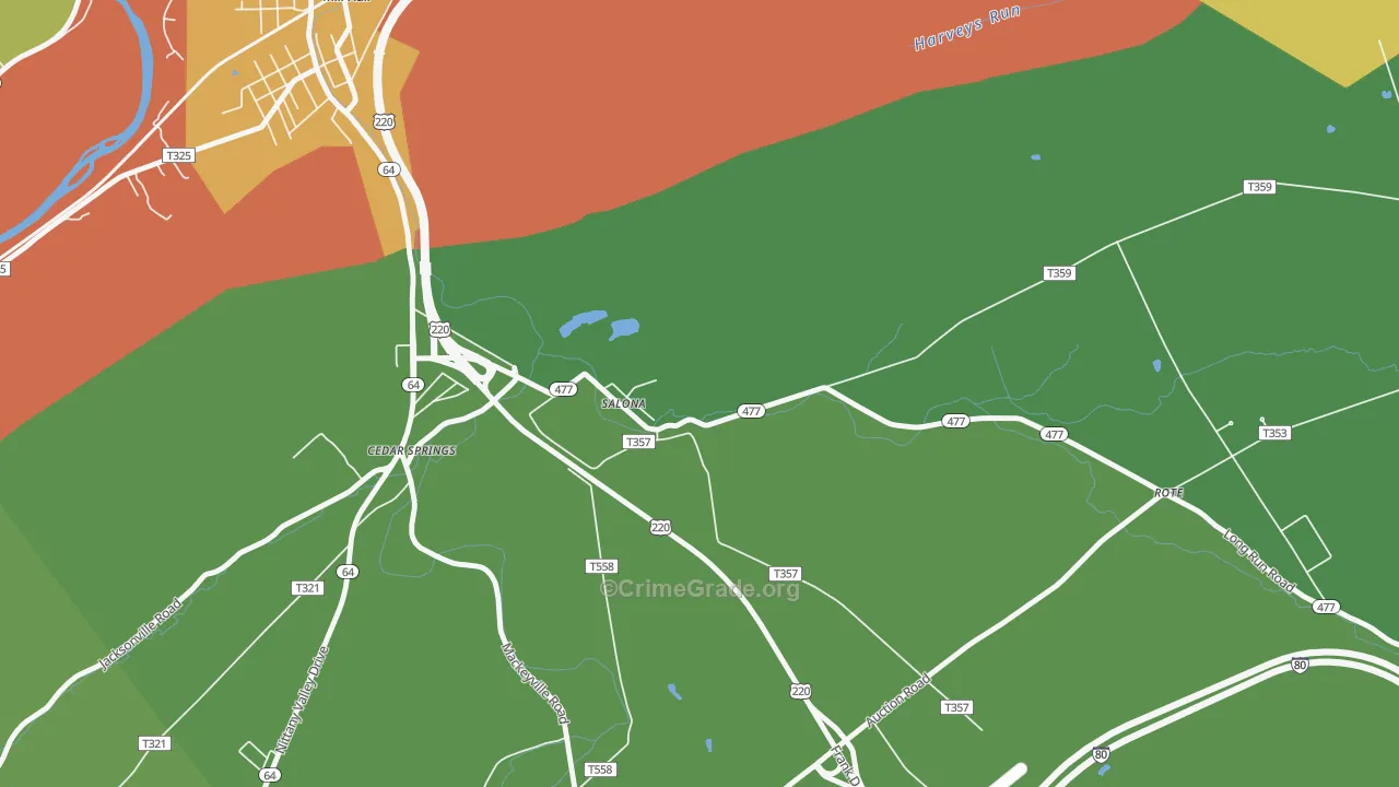 17767, PA Map of Theft Rates