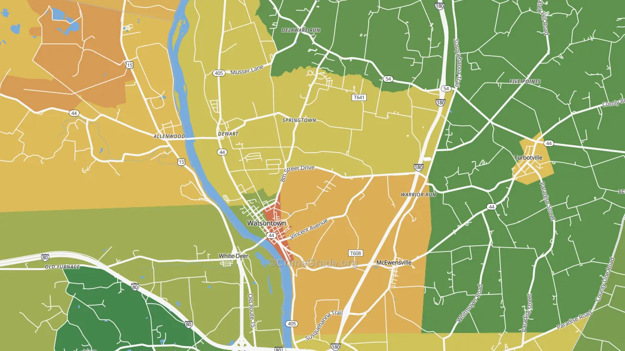 17777, PA Map of Theft Rates