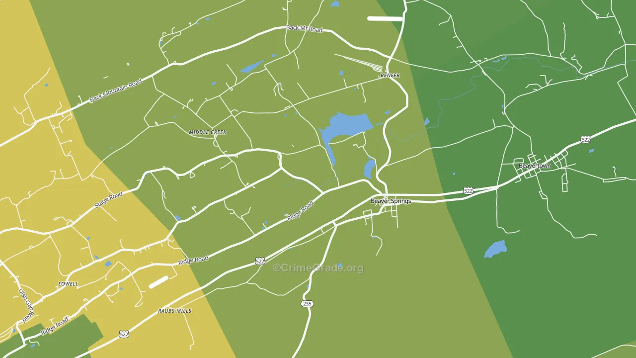 17812, PA Map of Theft Rates