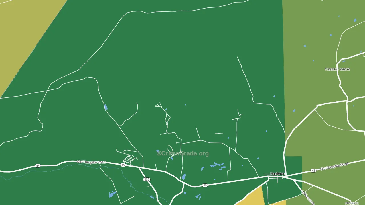 17835, PA Map of Theft Rates