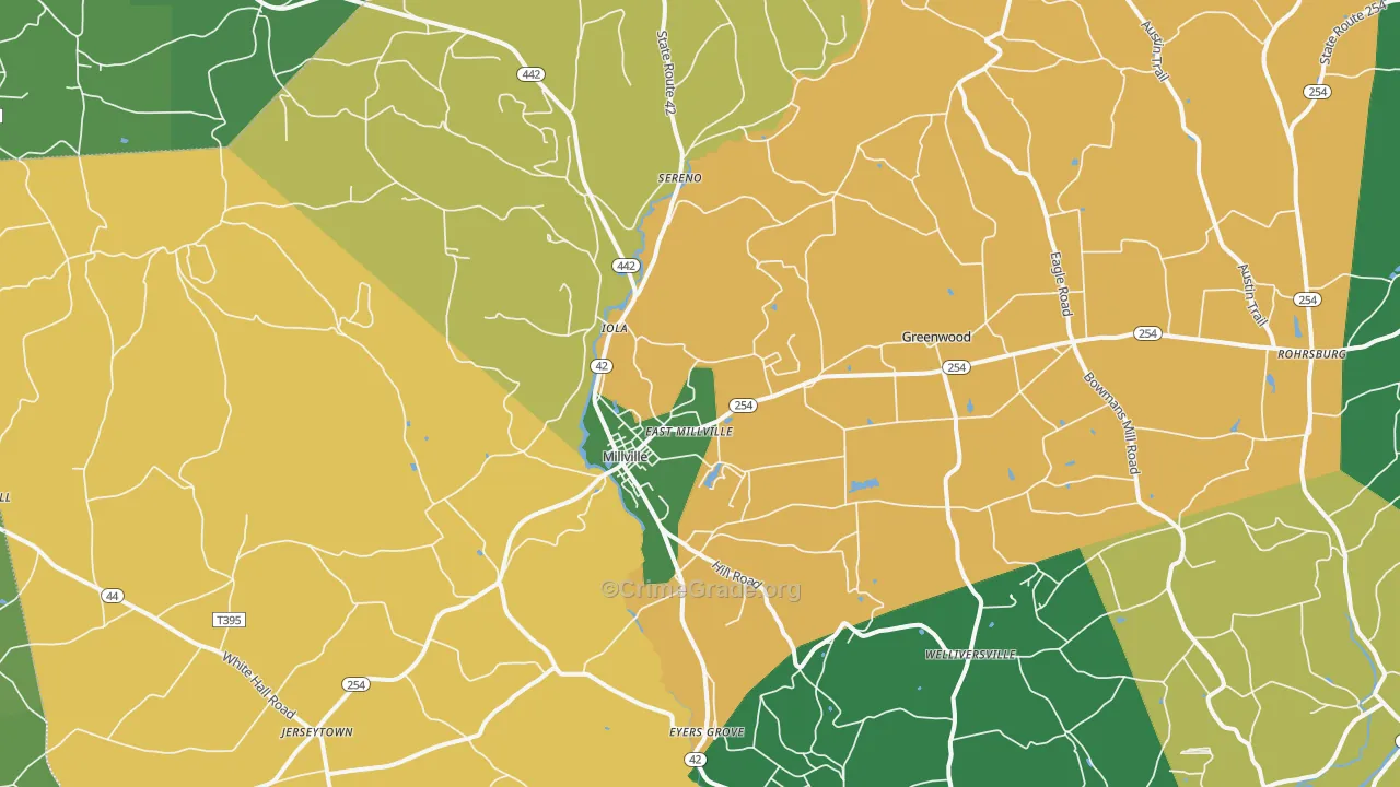 17846, PA Map of Theft Rates