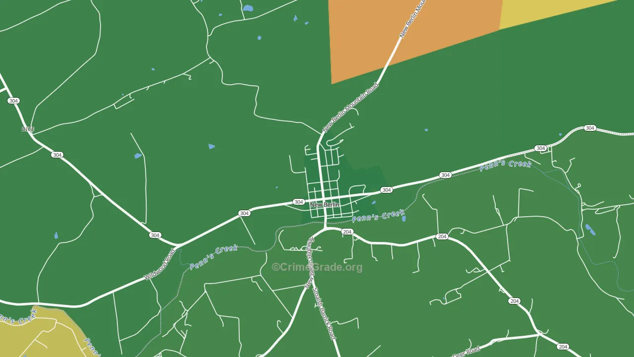17855, PA Map of Theft Rates