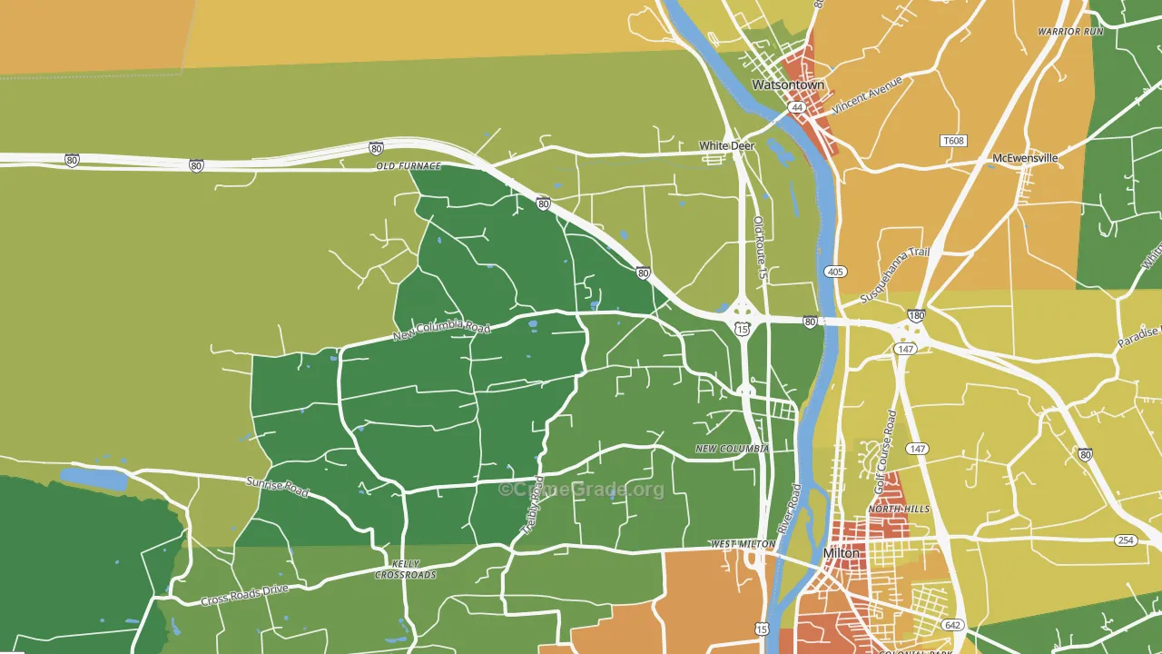 17856, PA Map of Theft Rates