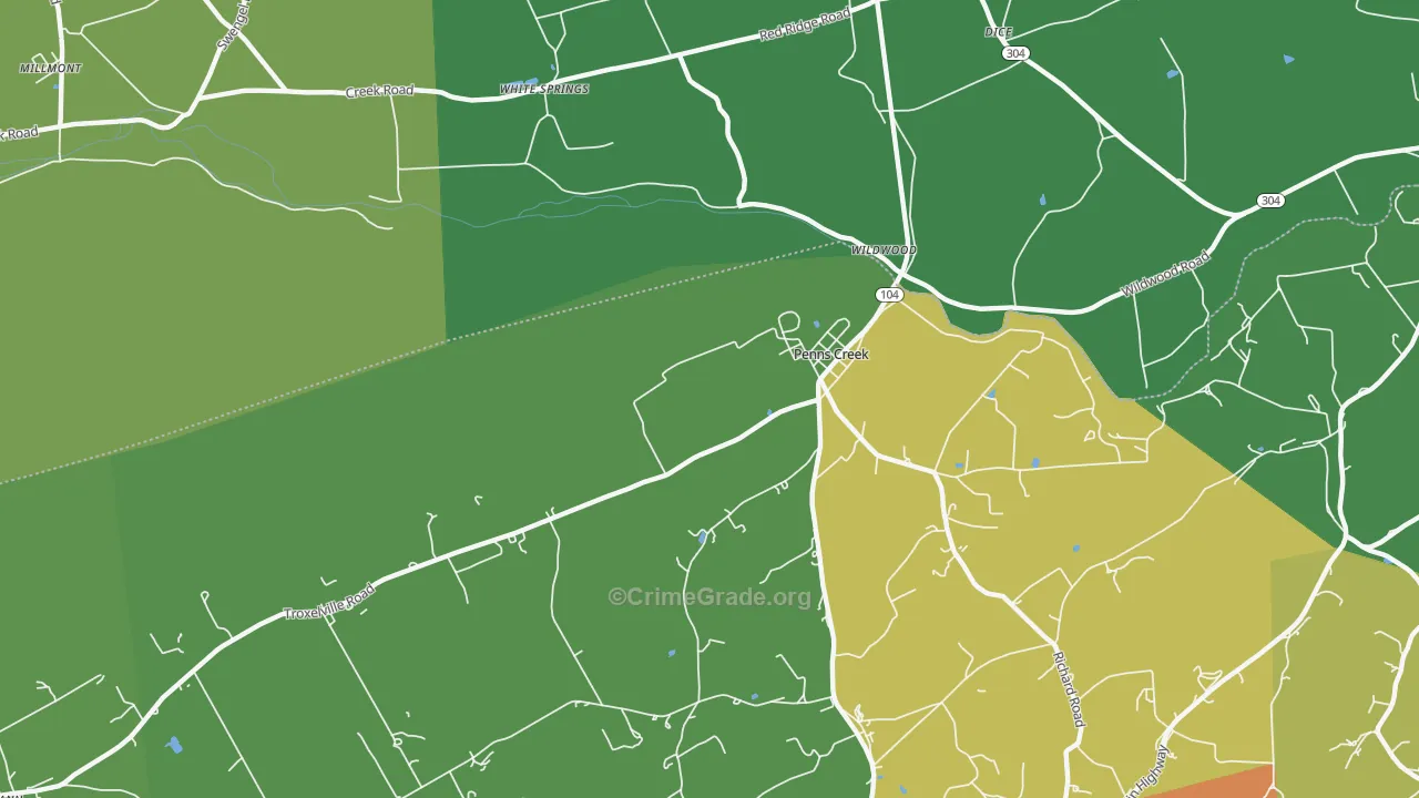 17862, PA Map of Theft Rates