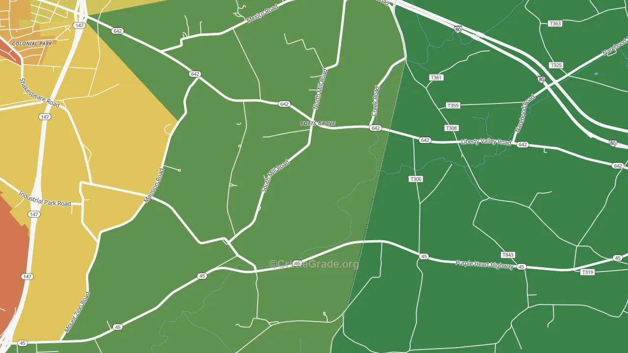 17865, PA Map of Theft Rates