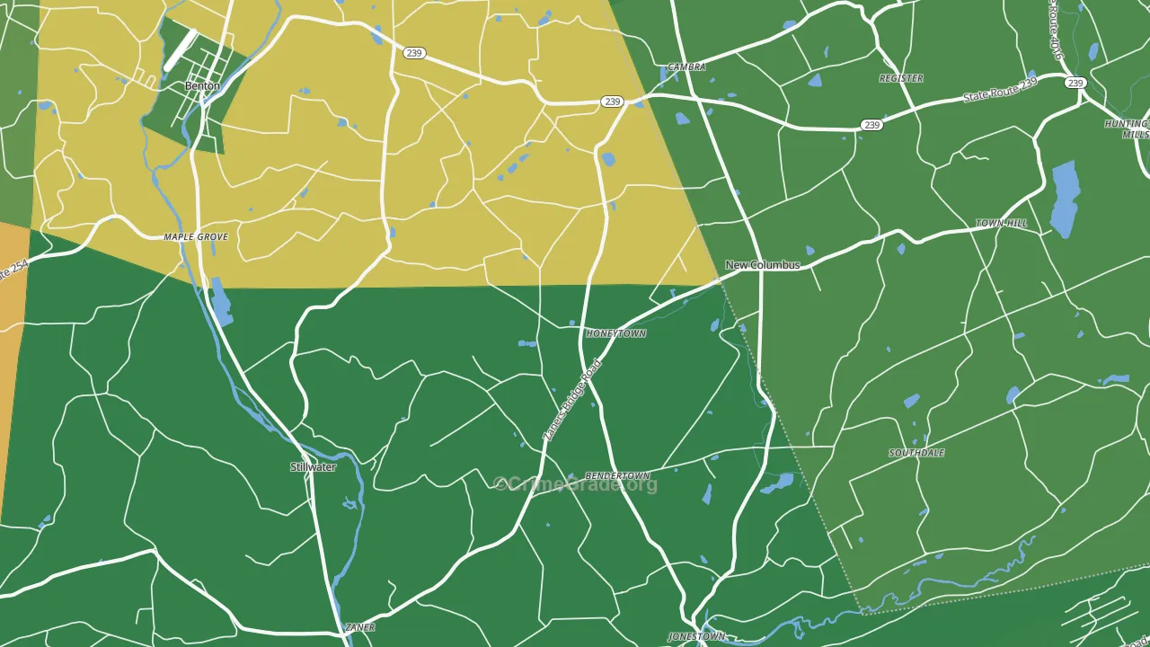17878, PA Map of Theft Rates
