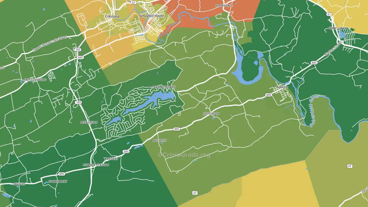 17922, PA Map of Theft Rates