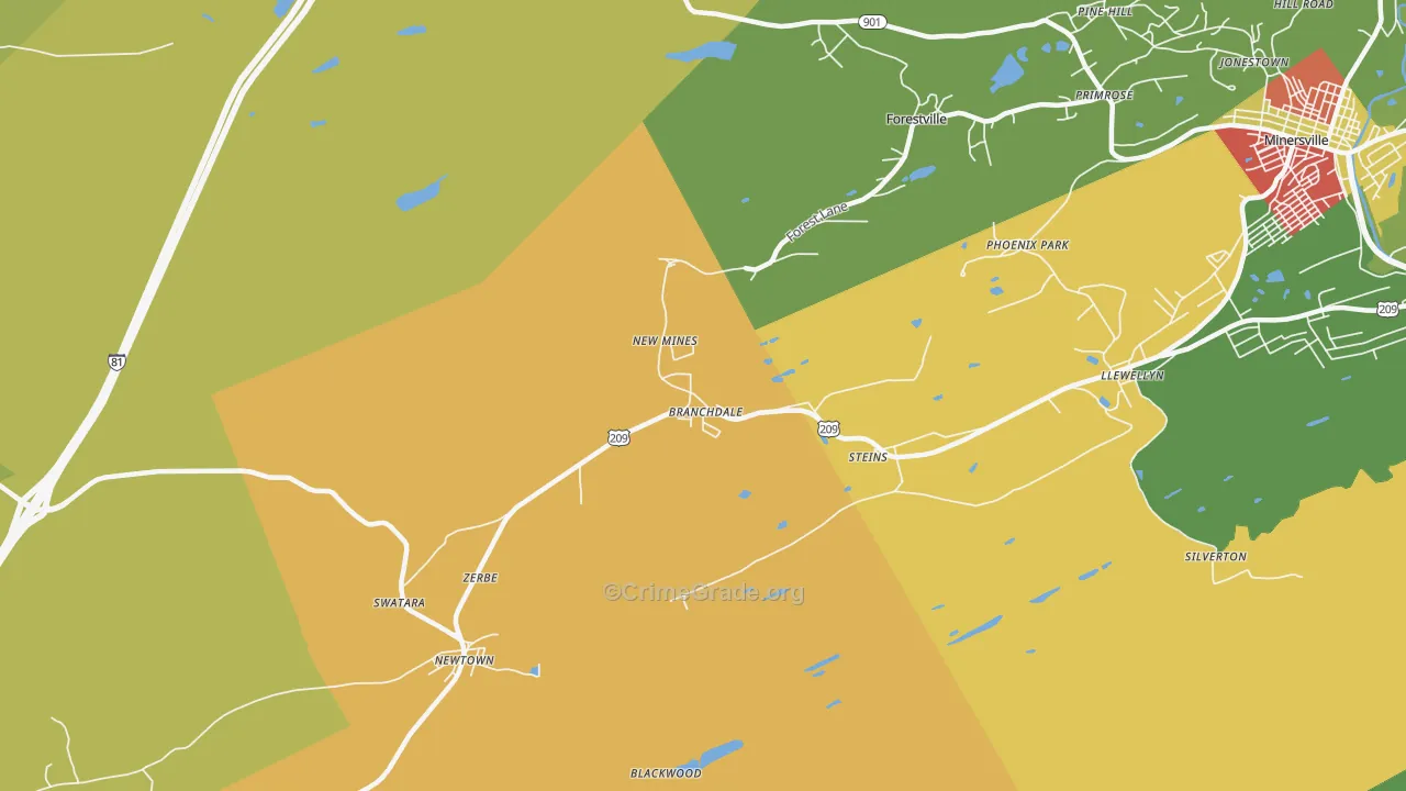 17923, PA Map of Theft Rates