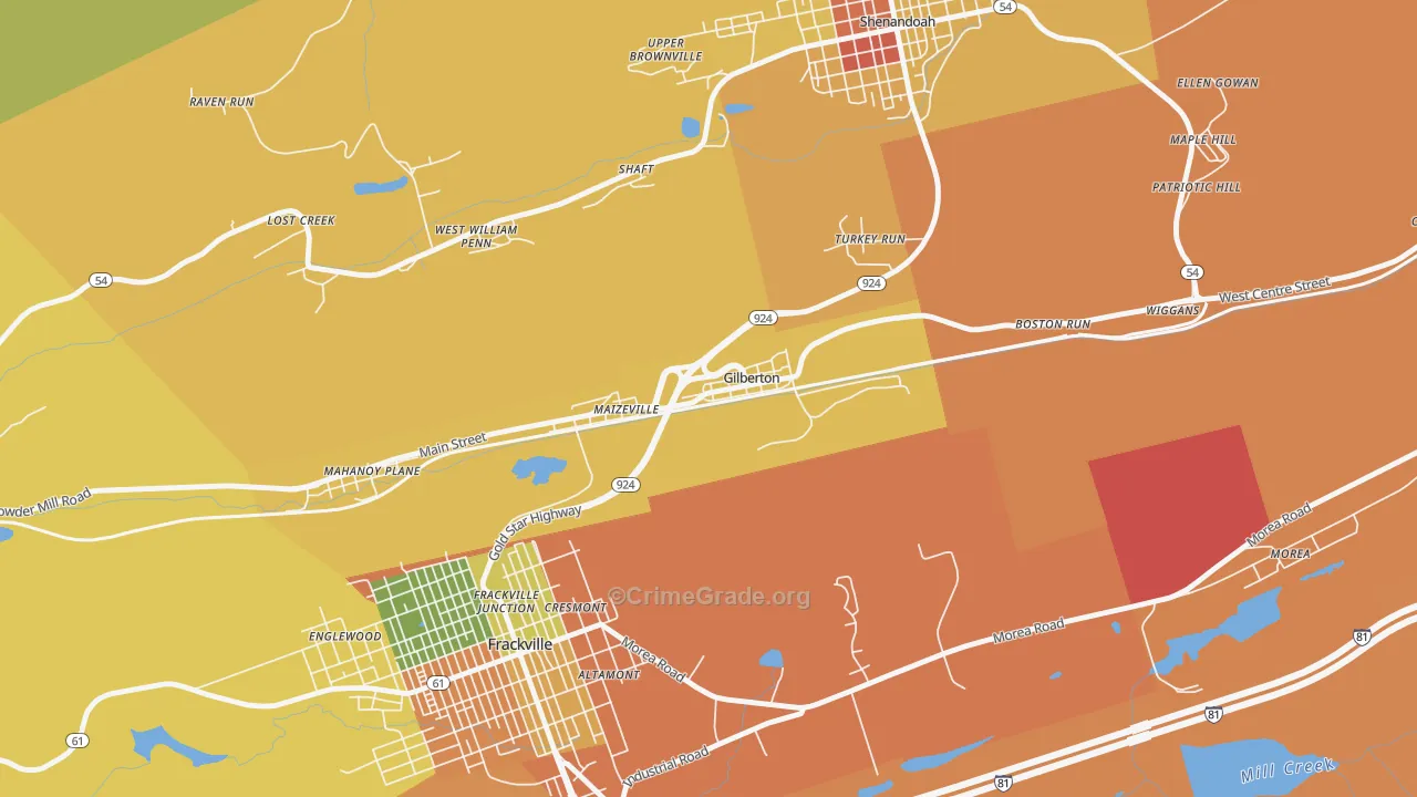 17934, PA Map of Theft Rates