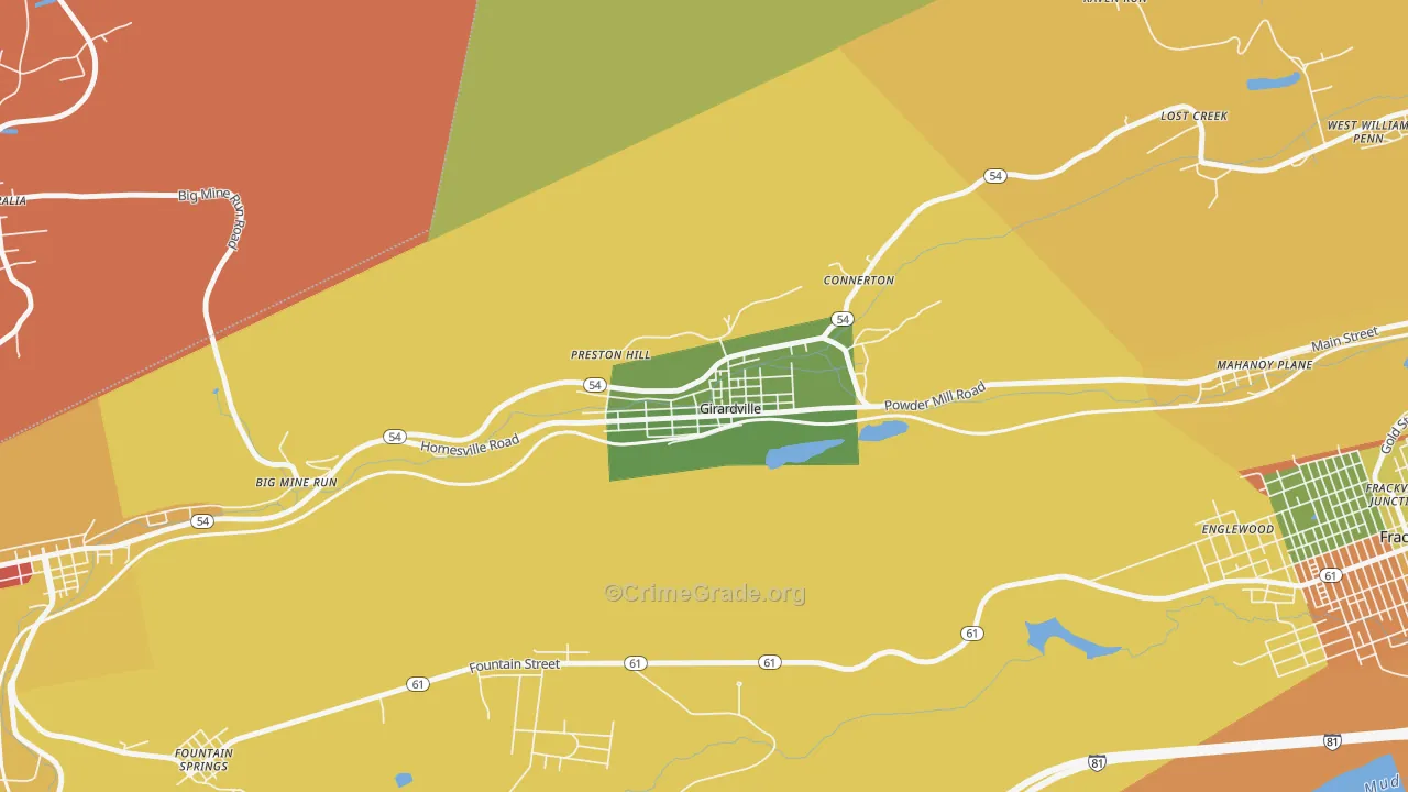 17935, PA Map of Theft Rates