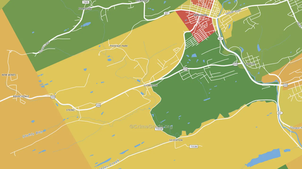 17944, PA Map of Theft Rates