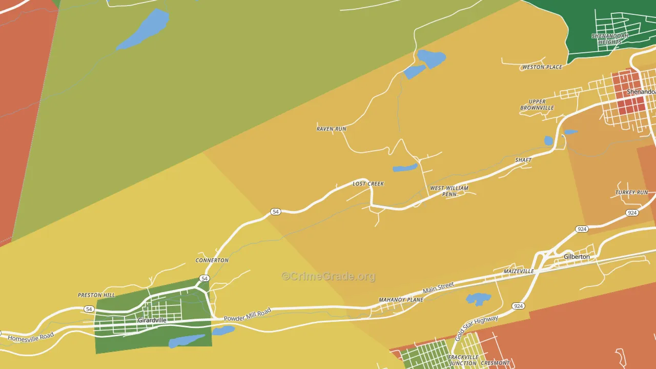 17946, PA Map of Theft Rates