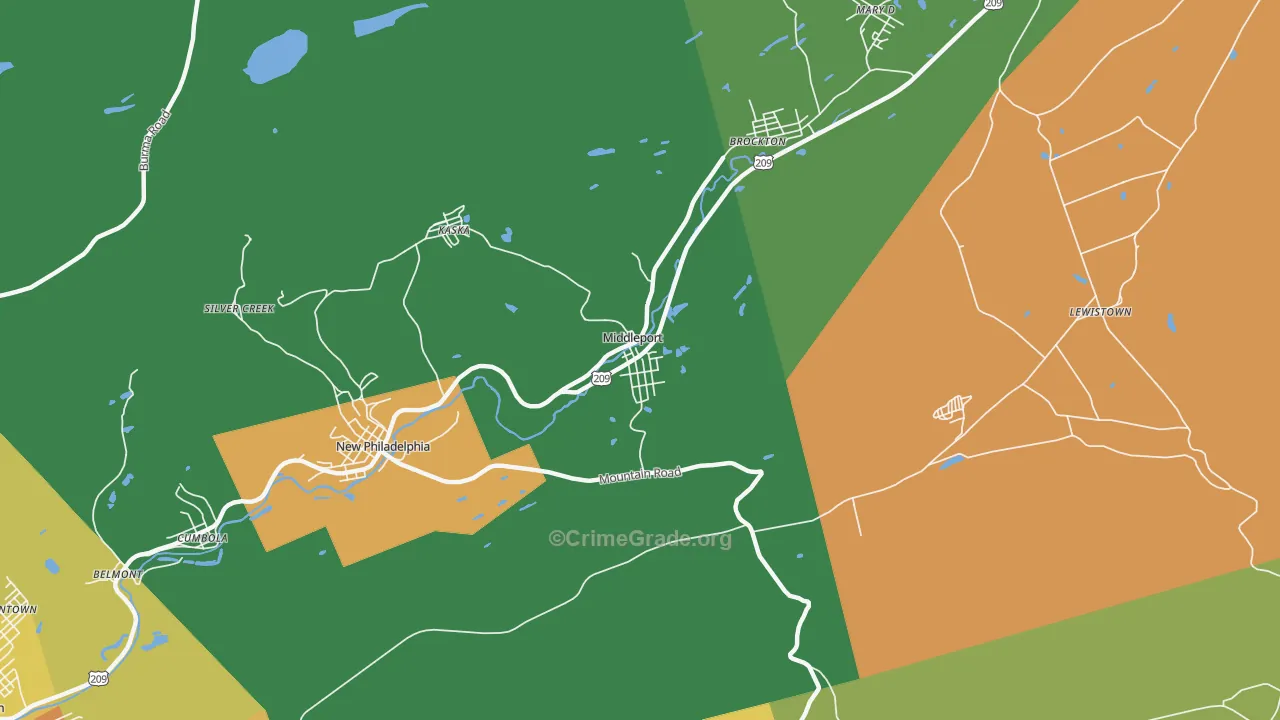 17953, PA Map of Theft Rates