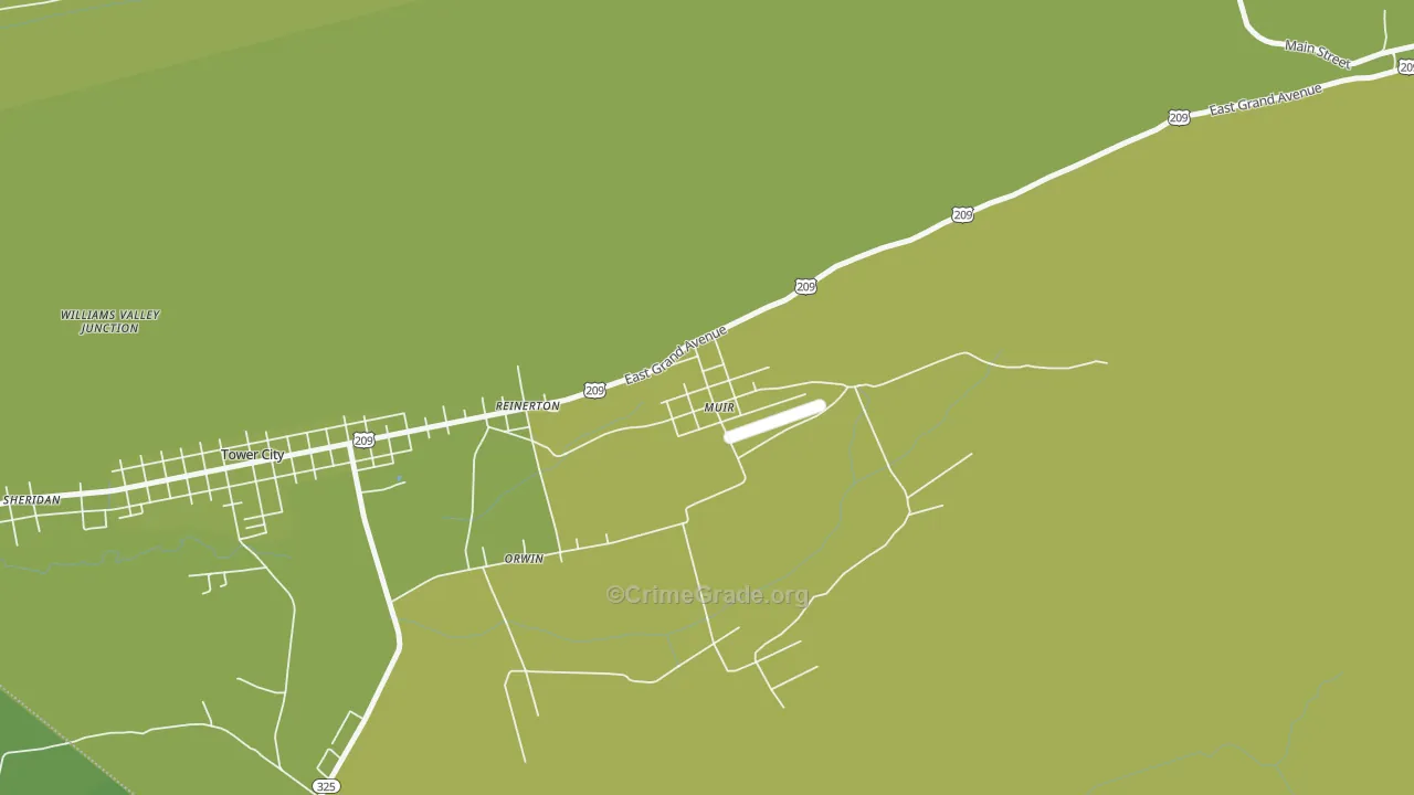 17957, PA Map of Theft Rates