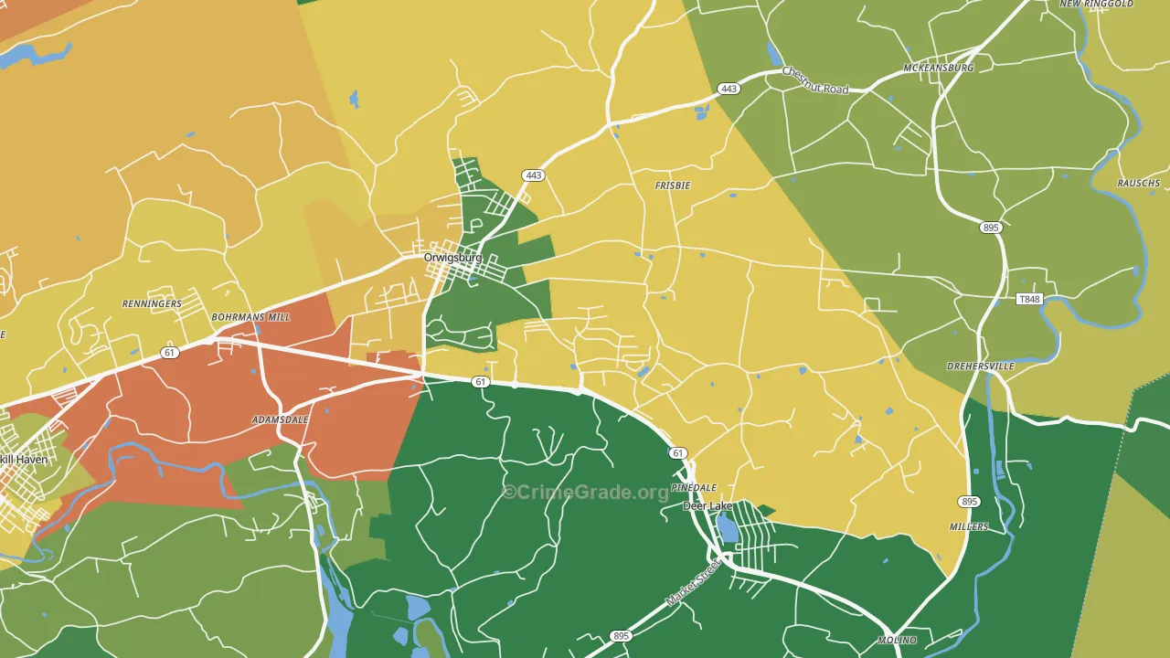 17961, PA Map of Theft Rates