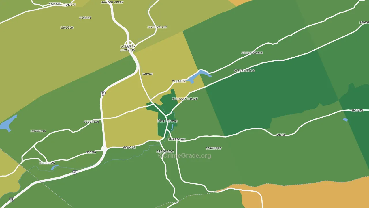 17963, PA Map of Theft Rates