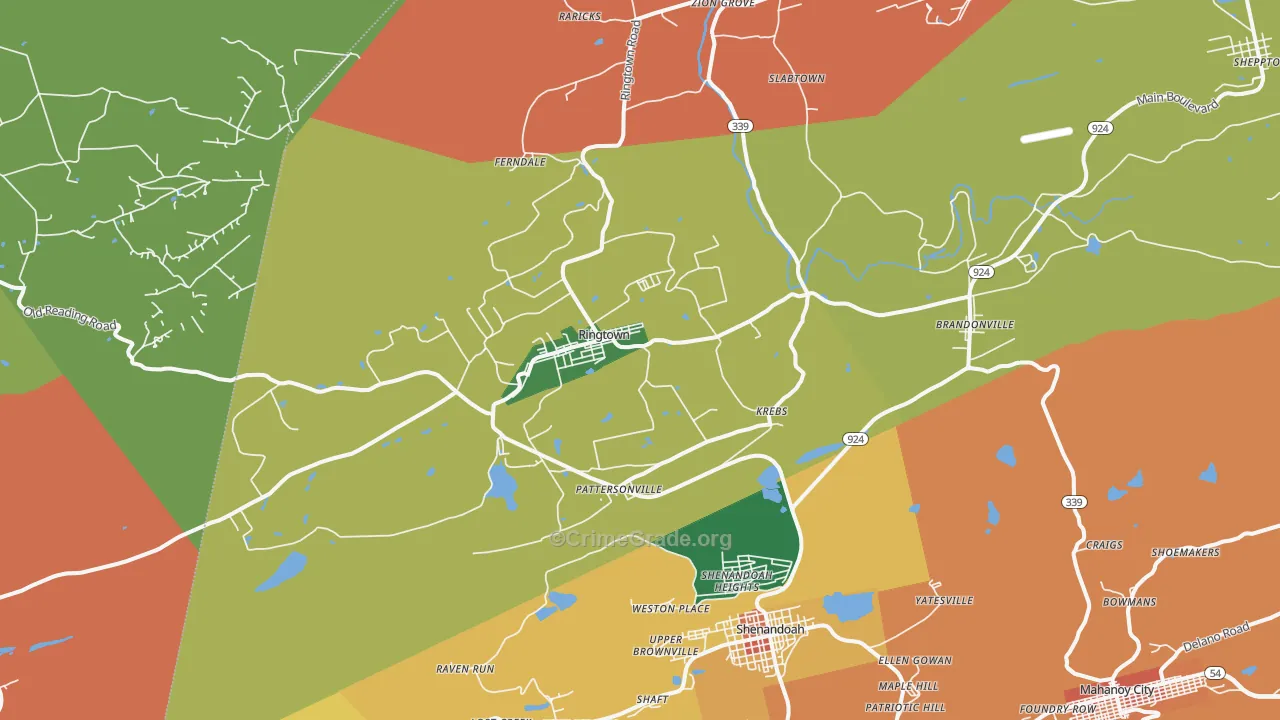 17967, PA Map of Theft Rates