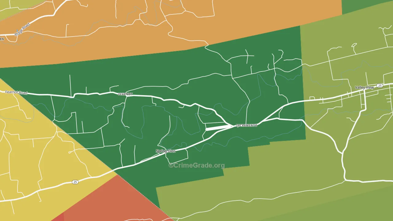 17968, PA Map of Theft Rates