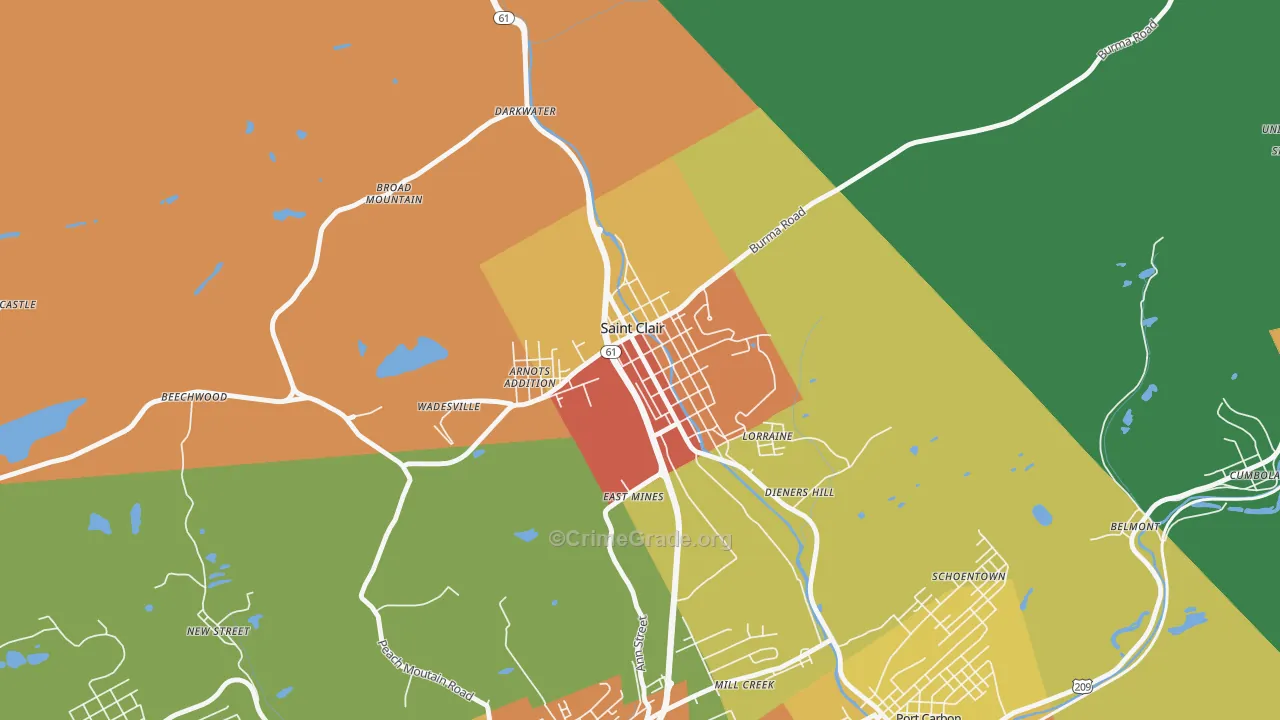 17970, PA Map of Theft Rates