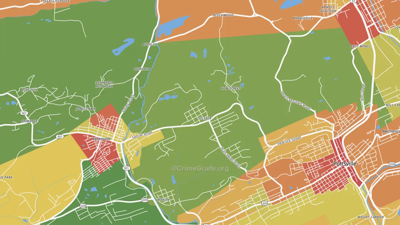 17974, PA Map of Theft Rates