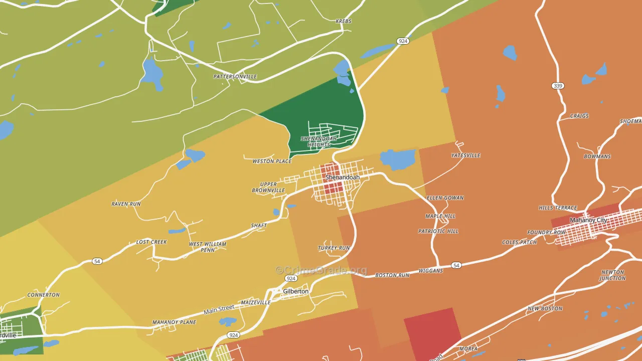17976, PA Map of Theft Rates