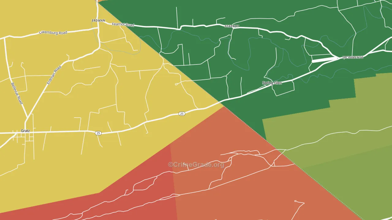 17978, PA Map of Theft Rates