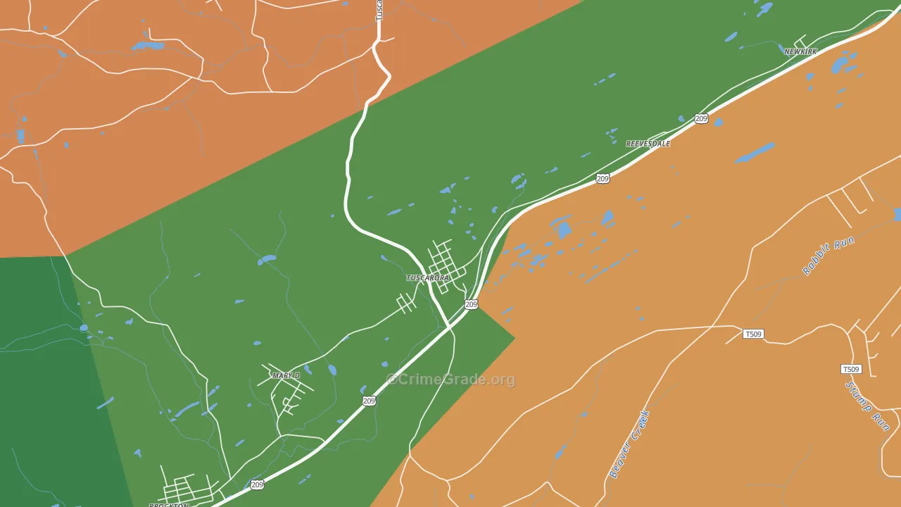 17982, PA Map of Theft Rates