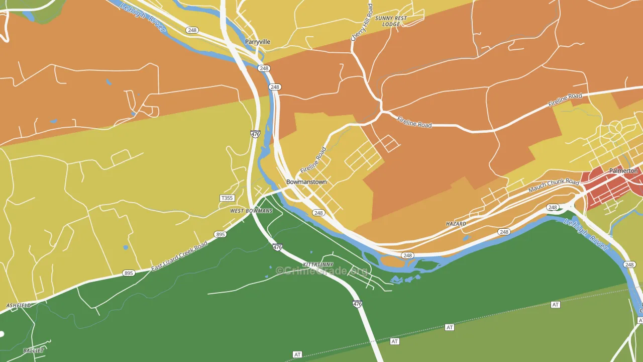 18030, PA Map of Theft Rates