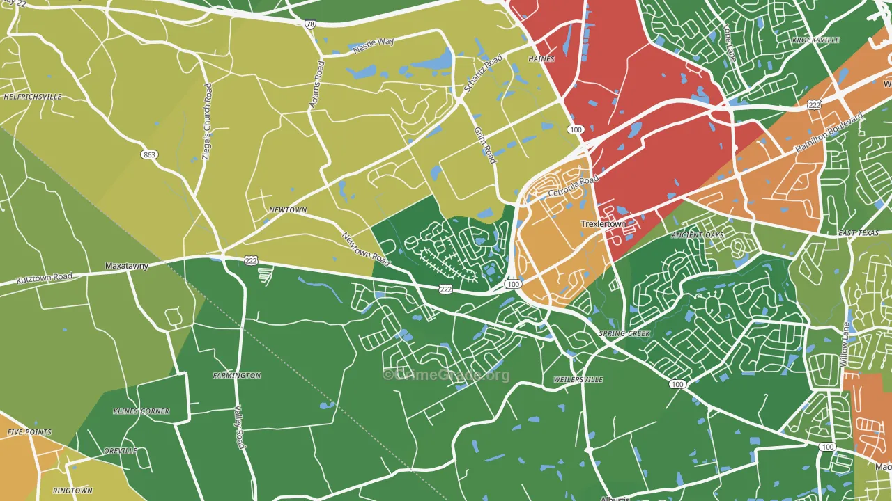 18031, PA Map of Theft Rates