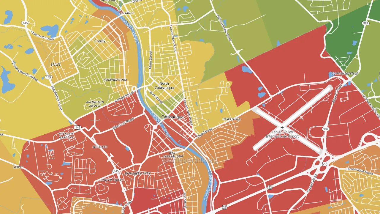 18032, PA Map of Theft Rates