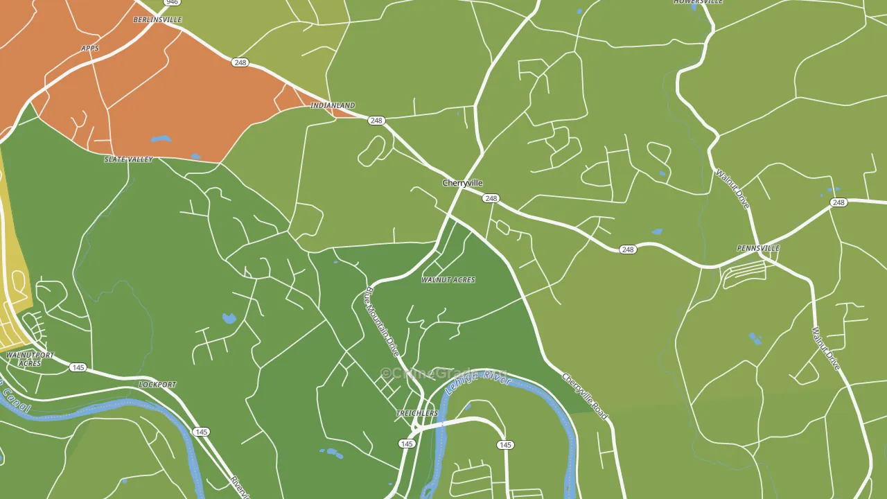 18035, PA Map of Theft Rates