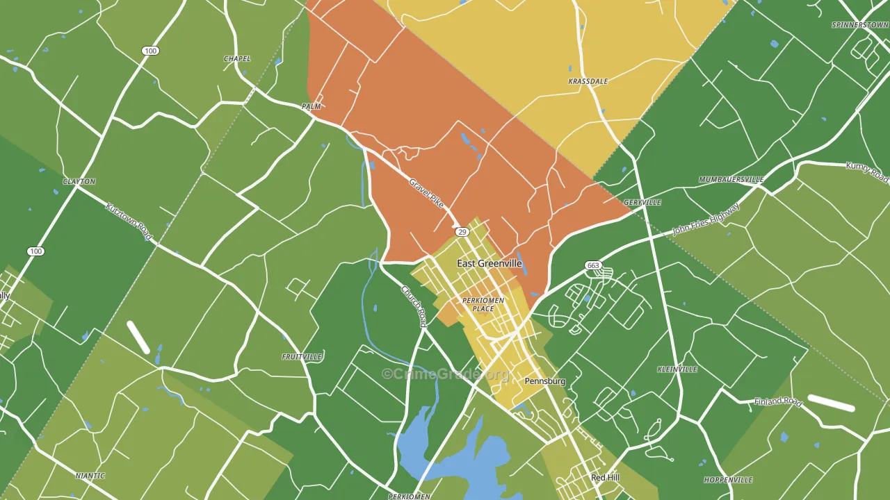 18041, PA Map of Theft Rates