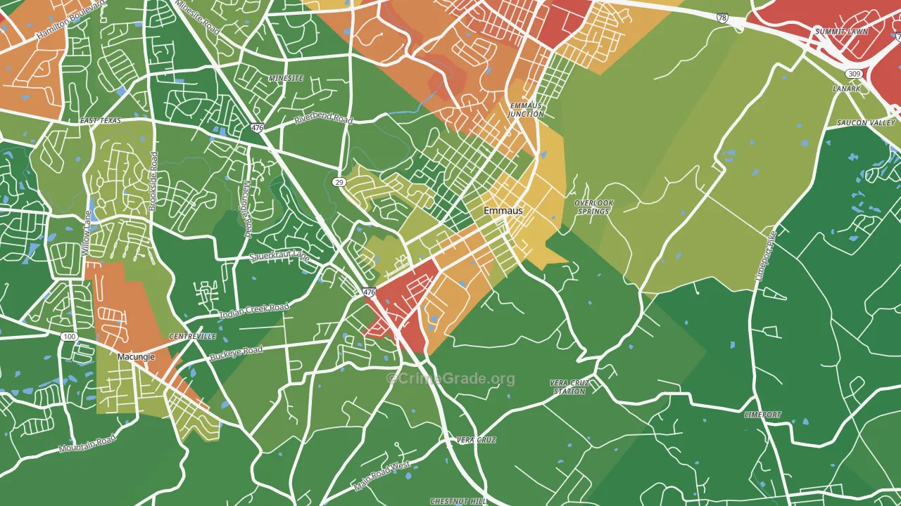 18049, PA Map of Theft Rates