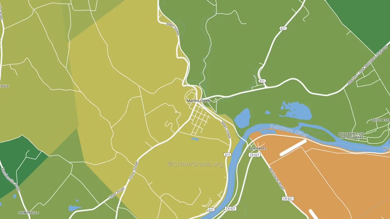 18063, PA Map of Theft Rates