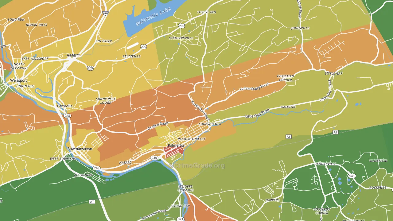 18071, PA Map of Theft Rates