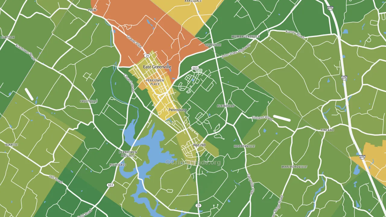 18073, PA Map of Theft Rates