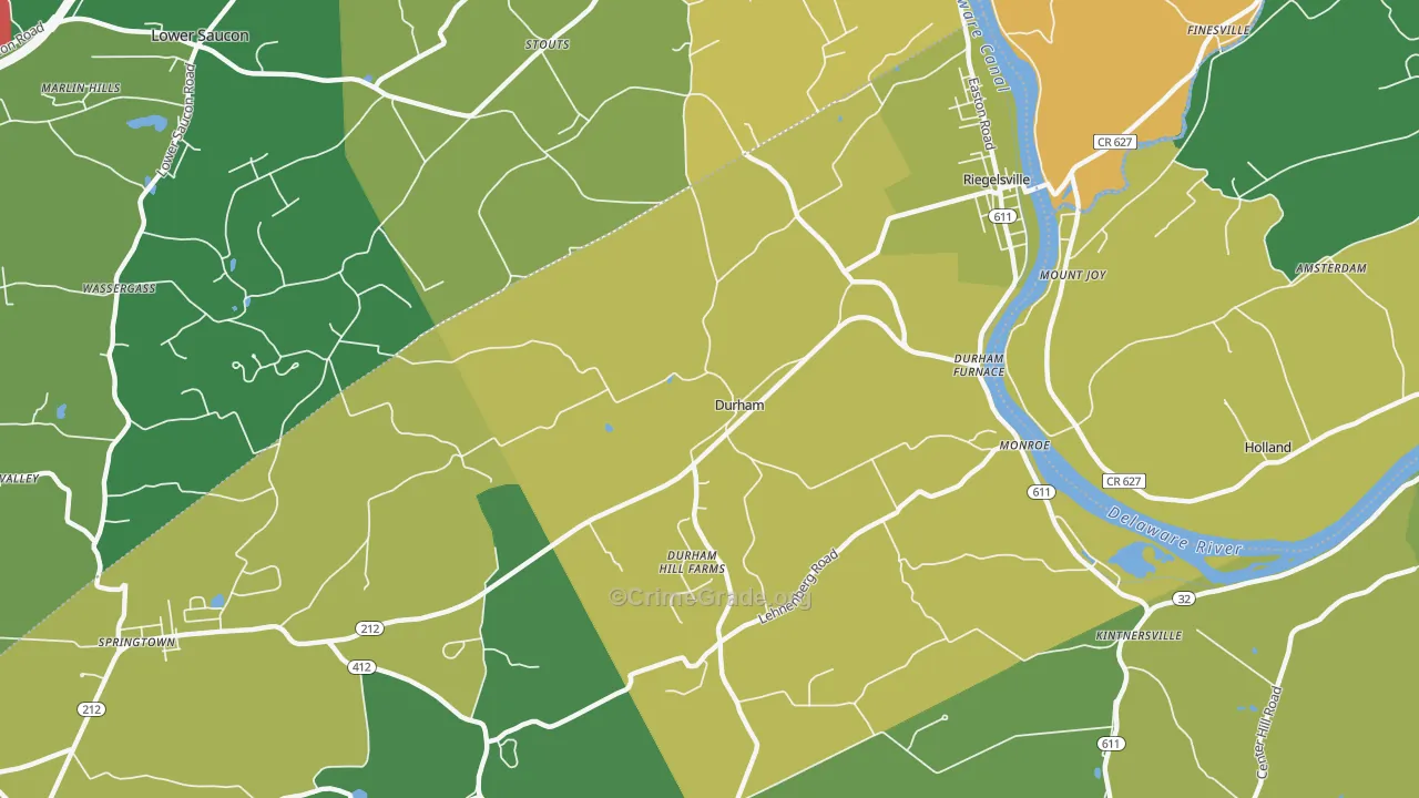 18077, PA Map of Theft Rates