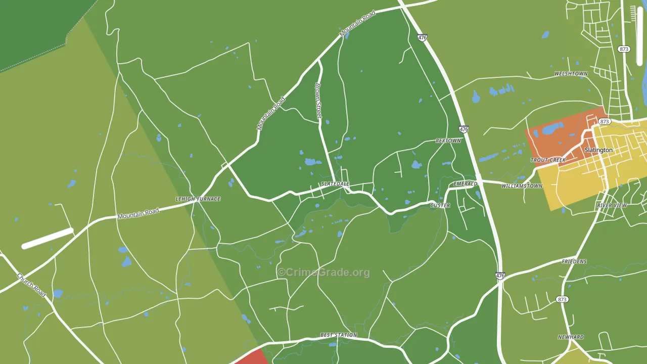 18079, PA Map of Theft Rates