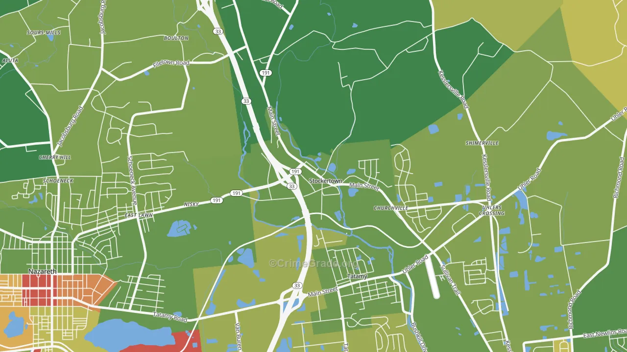 18083, PA Map of Theft Rates