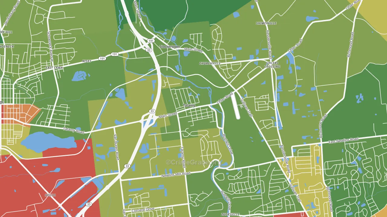 18085, PA Map of Theft Rates
