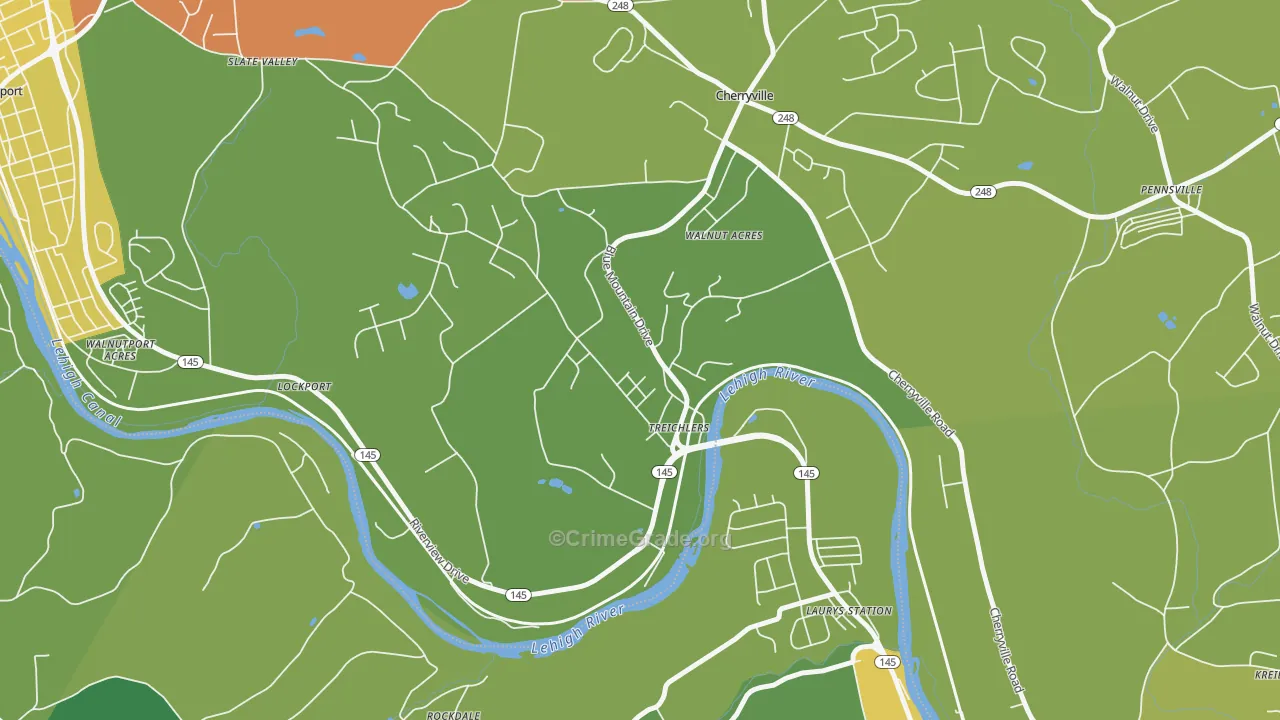 18086, PA Map of Theft Rates