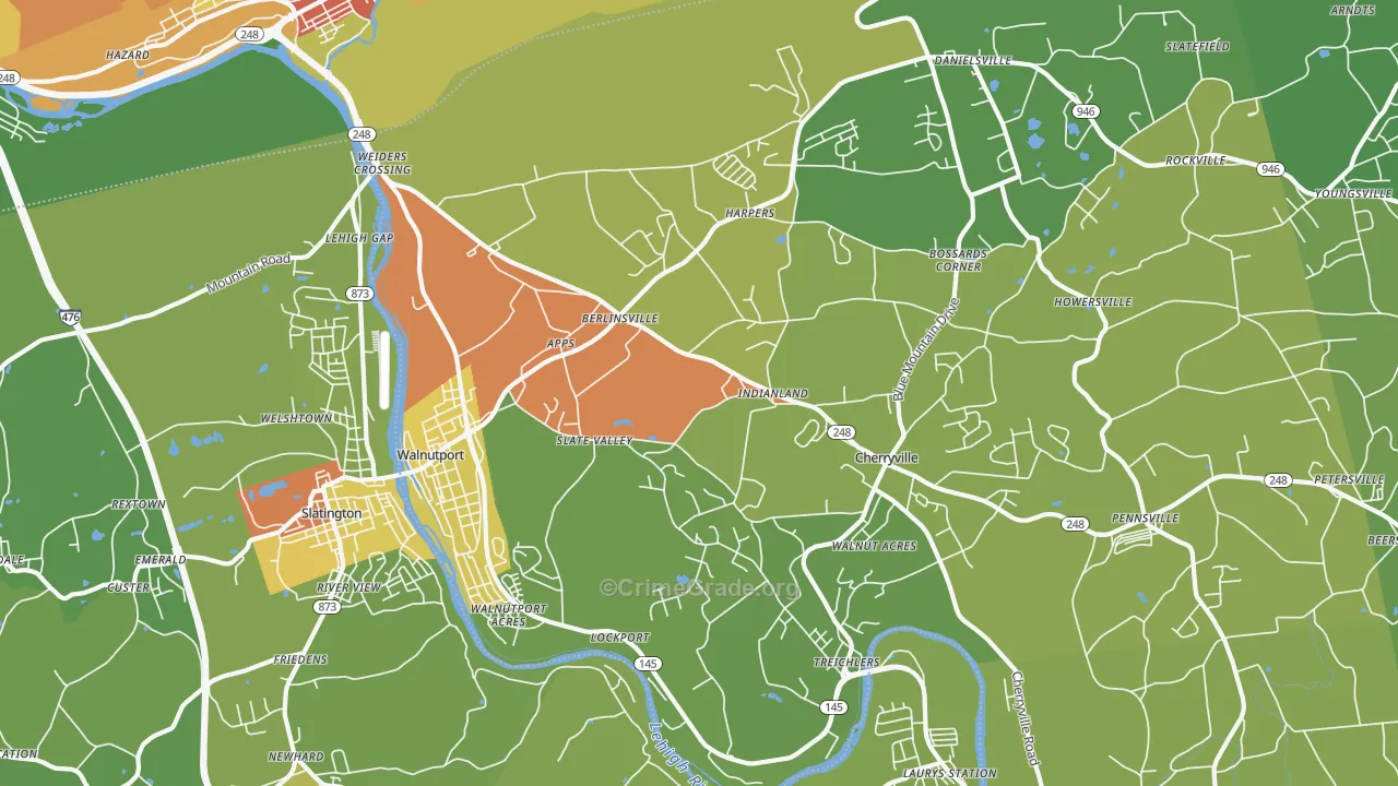 18088, PA Map of Theft Rates