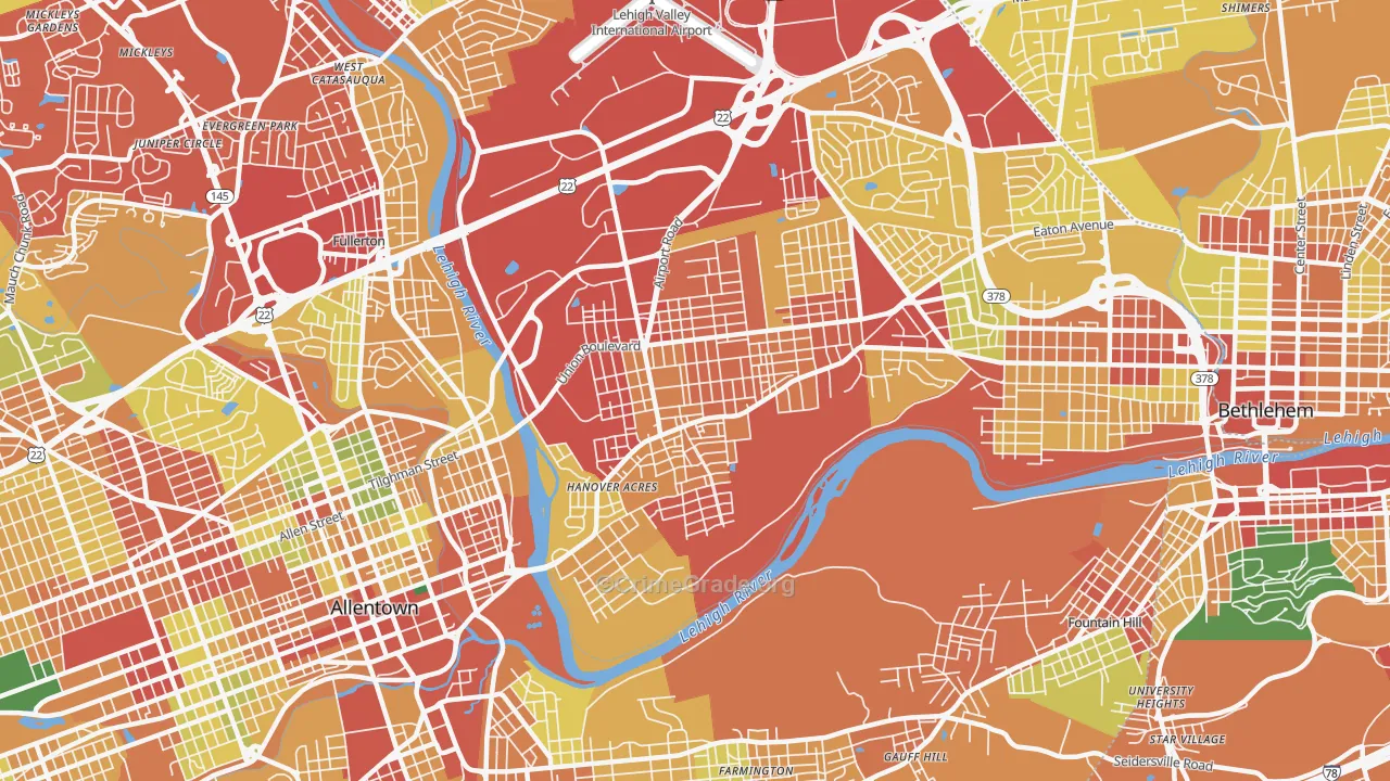 18109, PA Map of Theft Rates
